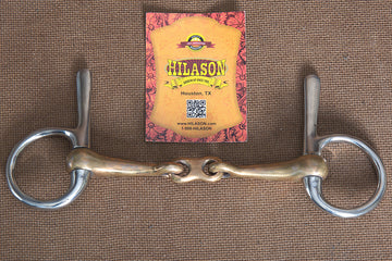 5" Hilason Western Trotting Horse Ring Bit W/ Copper Mouth Link Slide